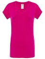 Dames T-shirt V hals JHK Sicilia Fuchsia